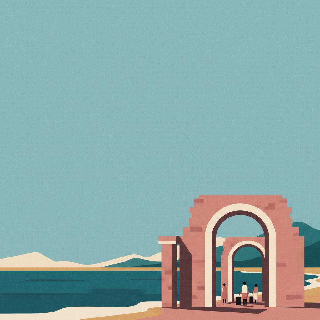Aapravasi Ghat — illustrated travel poster