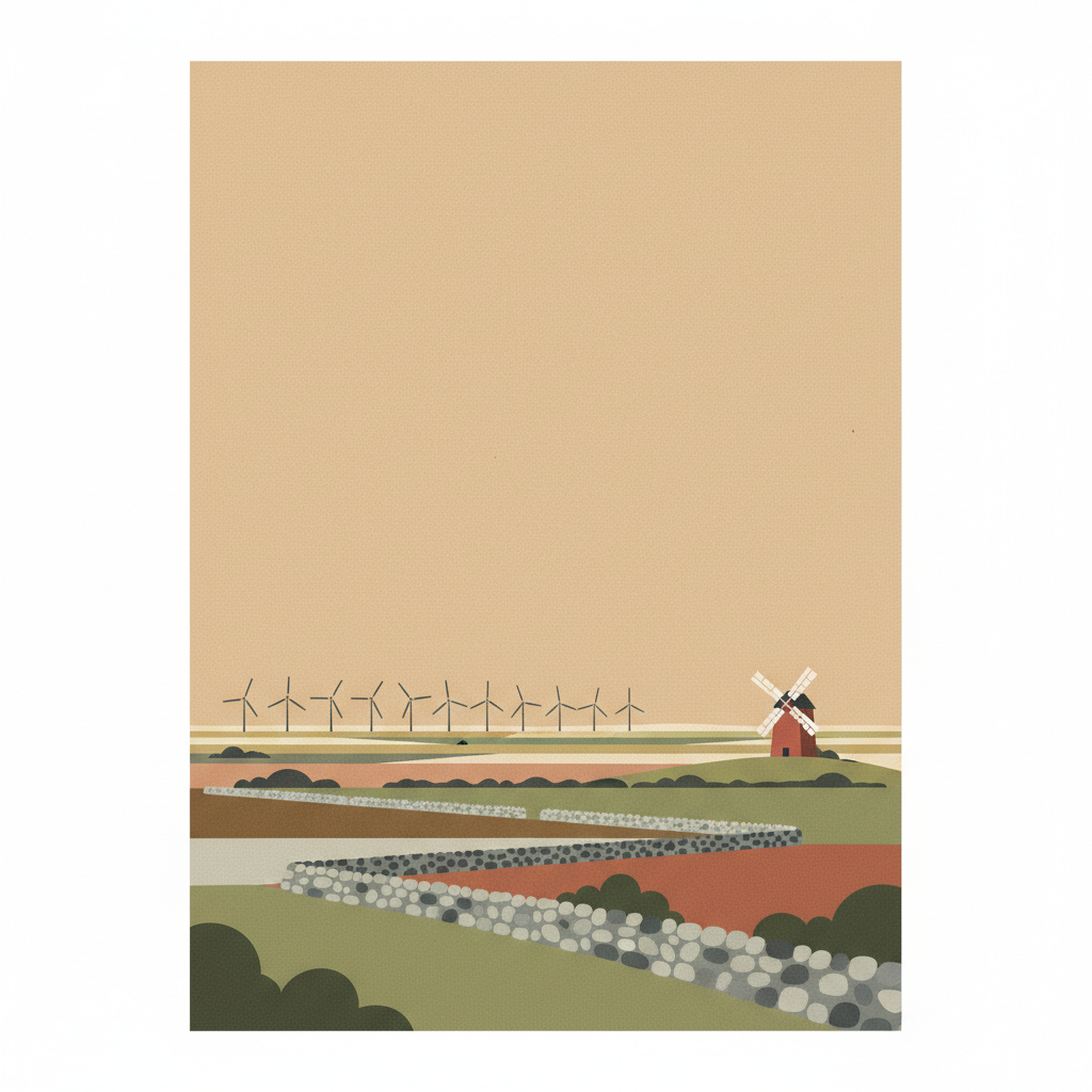 Agricultural Landscape of Southern Öland — illustrated travel poster