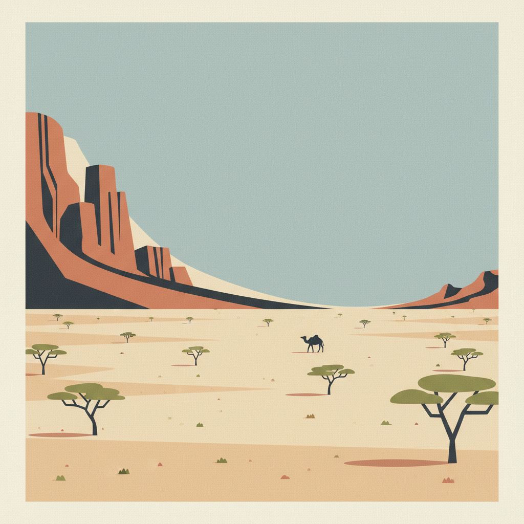 Air and Ténéré Natural Reserves — illustrated travel poster