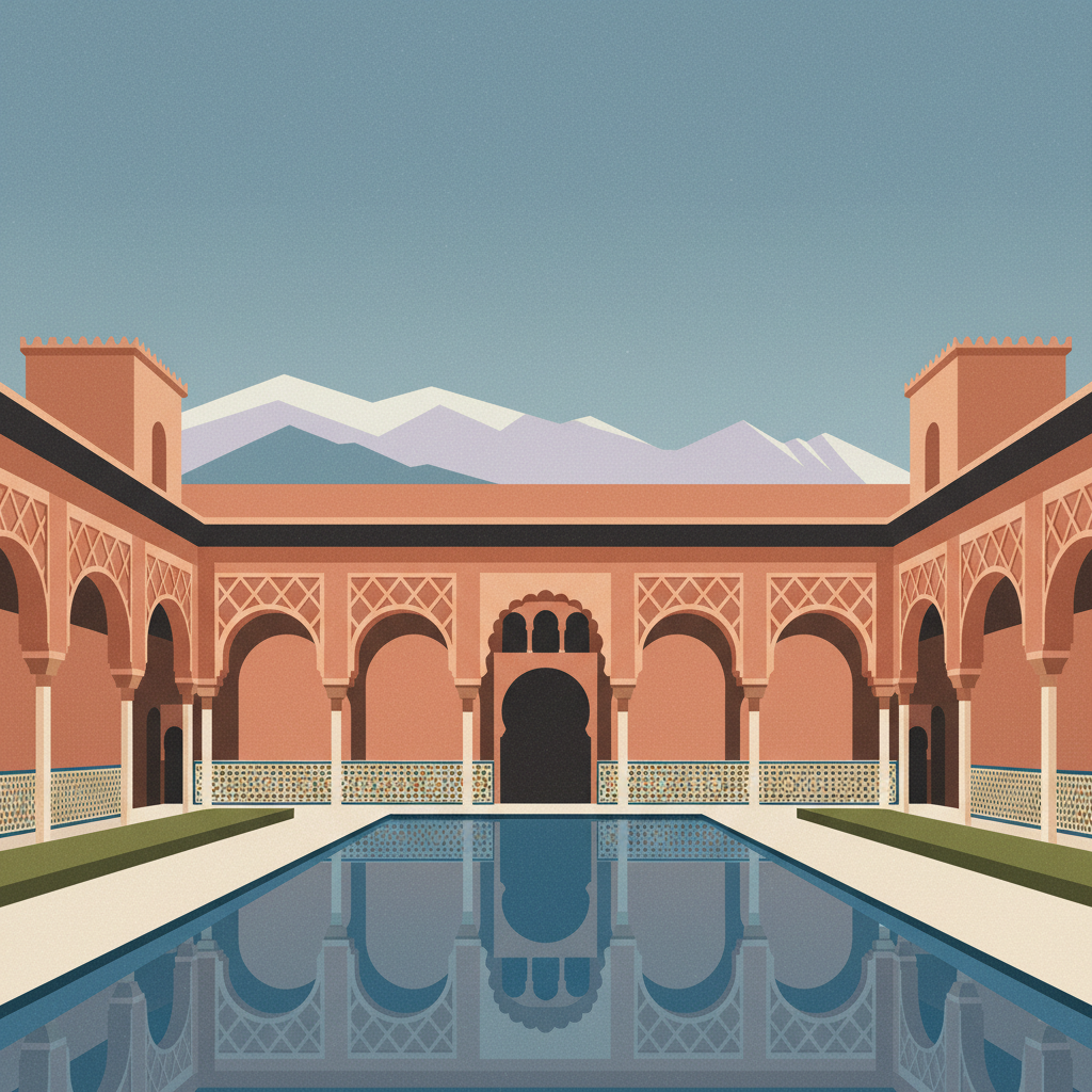 Alhambra — illustrated travel poster
