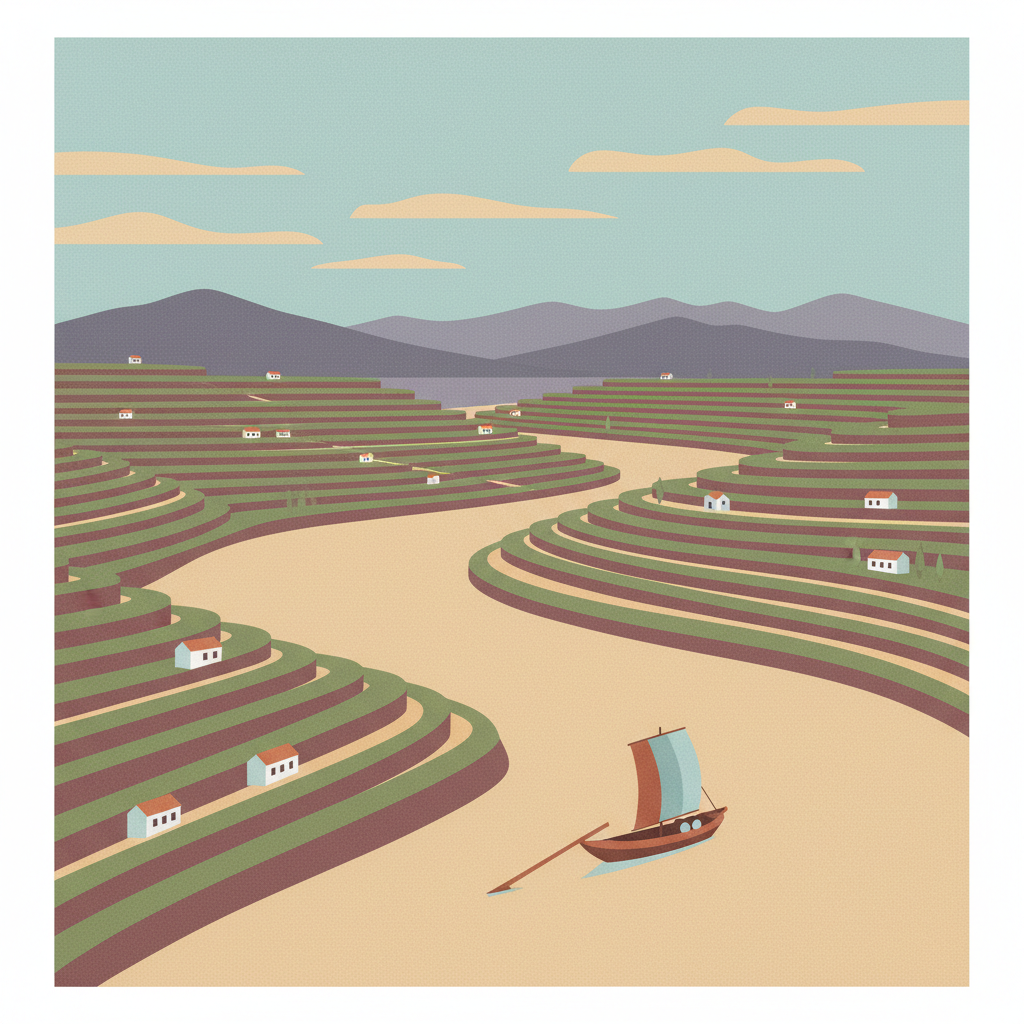 Alto Douro Wine Region — illustrated travel poster
