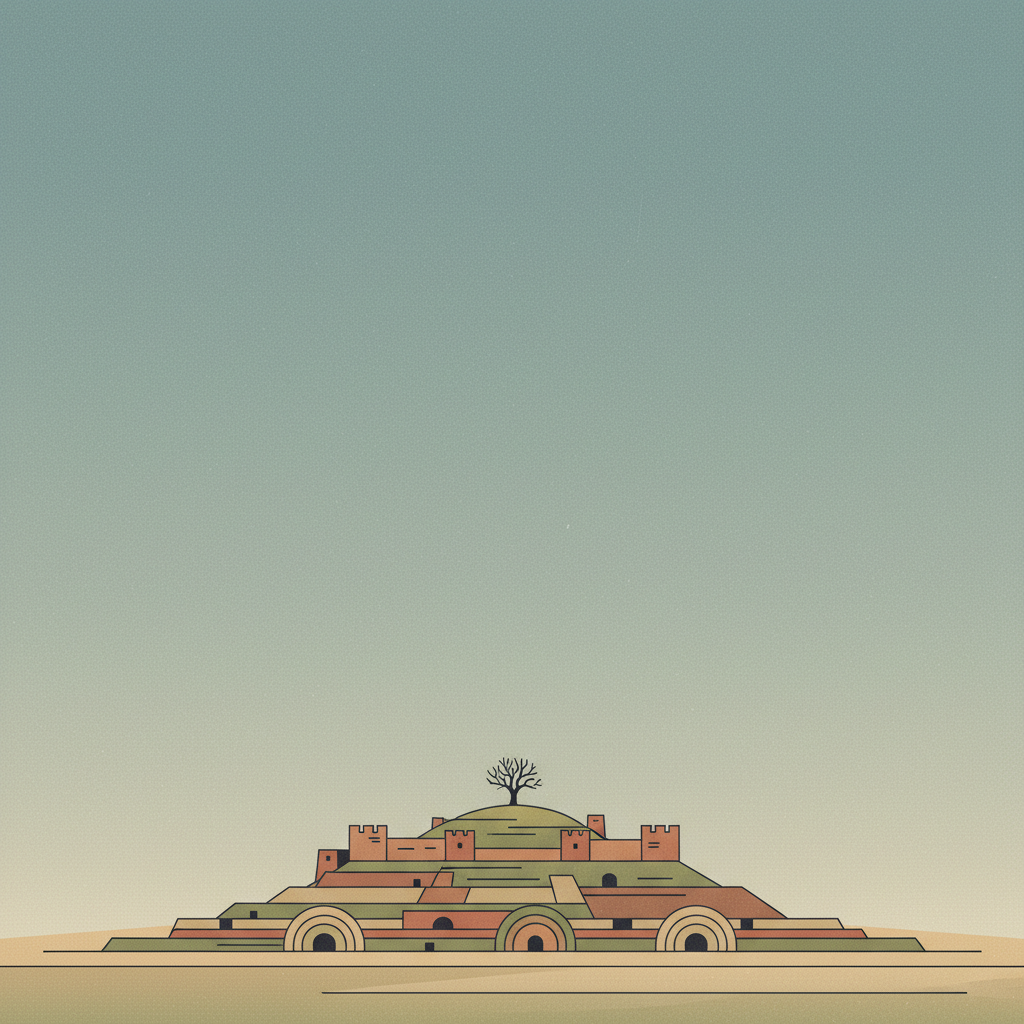 Ancient Jericho/Tell es-Sultan — illustrated travel poster
