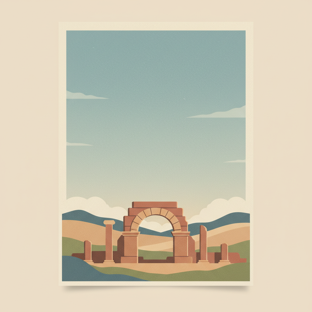 Anjar — illustrated travel poster