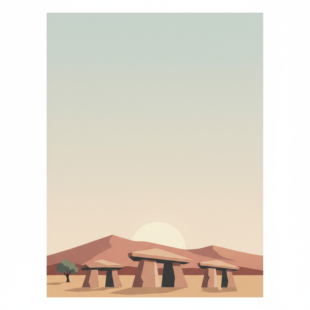 Antequera Dolmens Site — illustrated travel poster