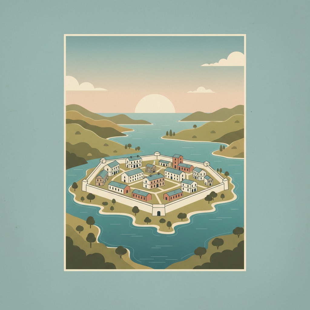 Antigua Naval Dockyard and Related Archaeological Sites — illustrated travel poster