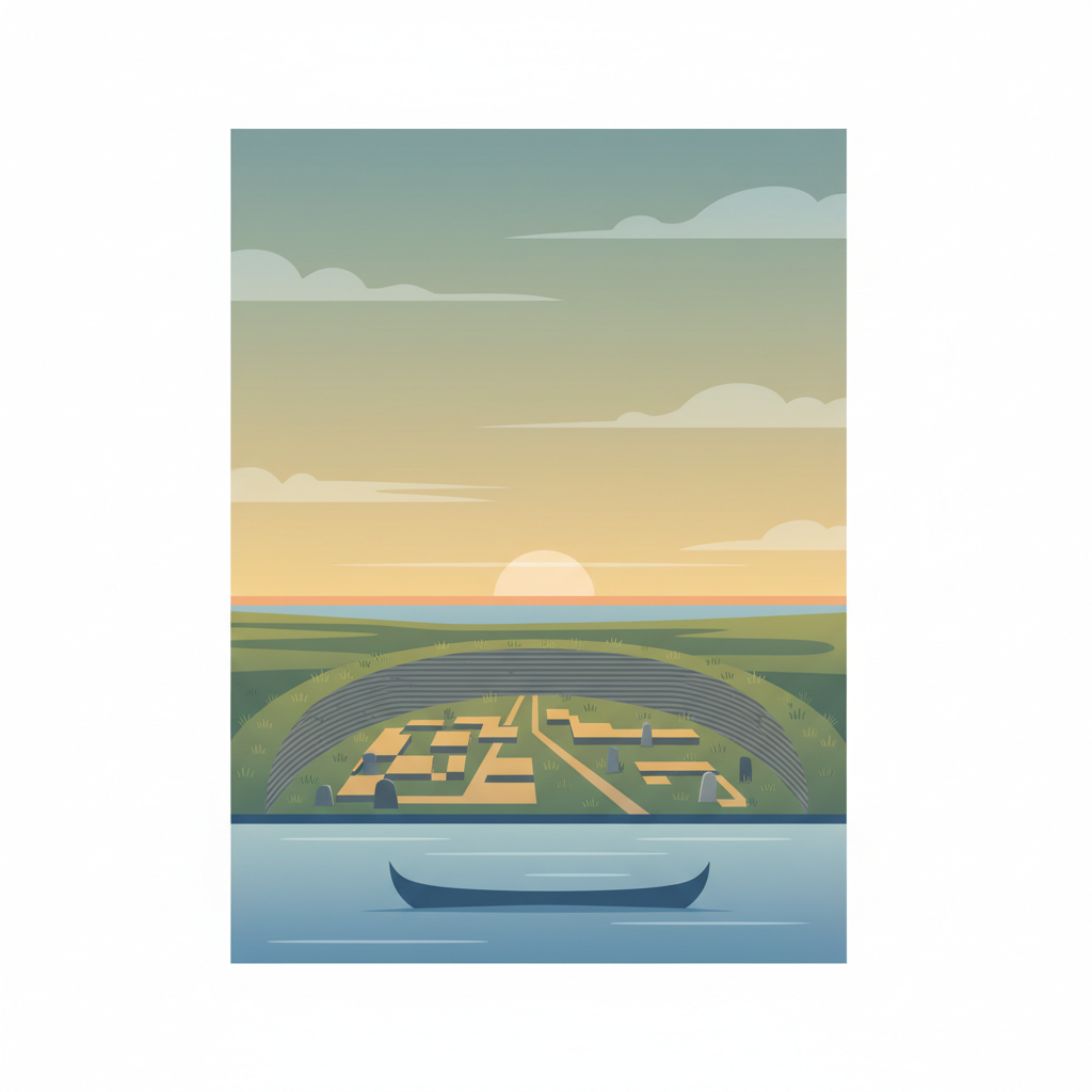 Archaeological Border complex of Hedeby and the Danevirke — illustrated travel poster