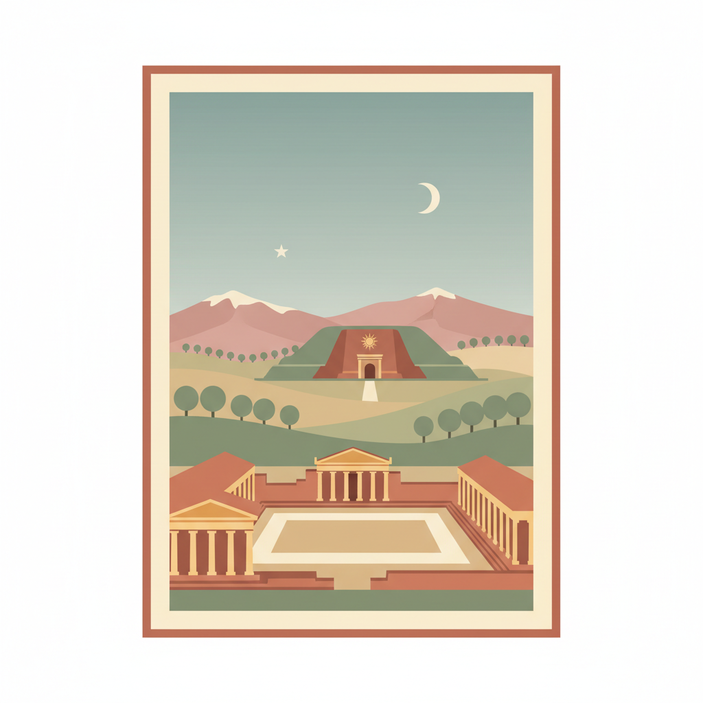 Archaeological Site of Aigai (modern name Vergina) — illustrated travel poster