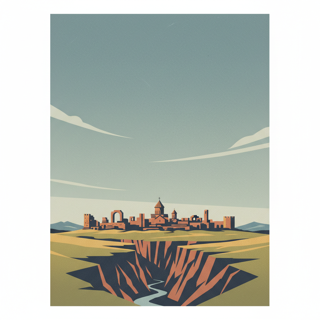 Archaeological Site of Ani — illustrated travel poster