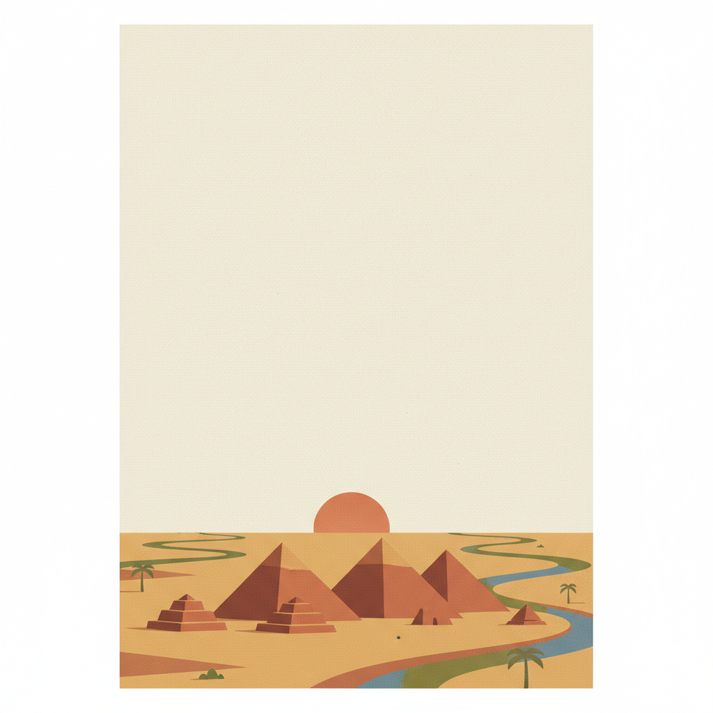 Archaeological Sites of the Island of Meroe — illustrated travel poster