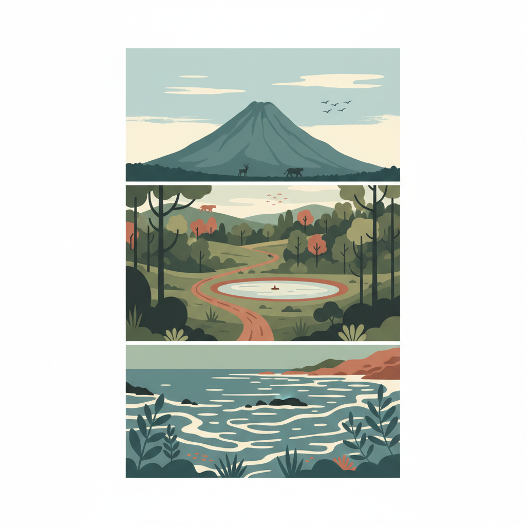 Area de Conservación Guanacaste — illustrated travel poster