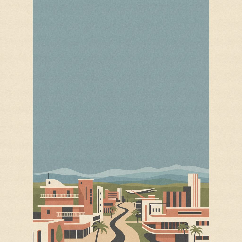 Asmara: A Modernist African City — illustrated travel poster