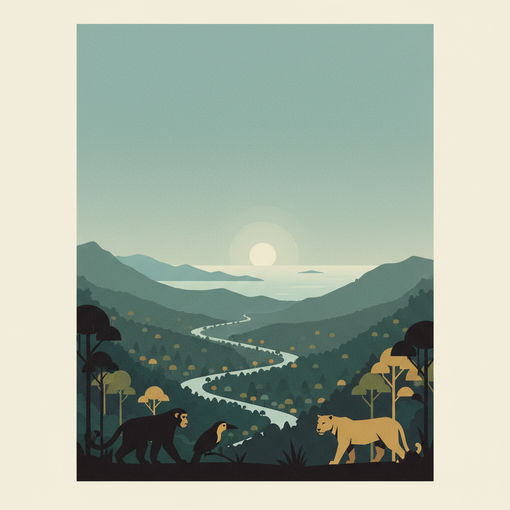 Atlantic Forest South-East Reserves — illustrated travel poster