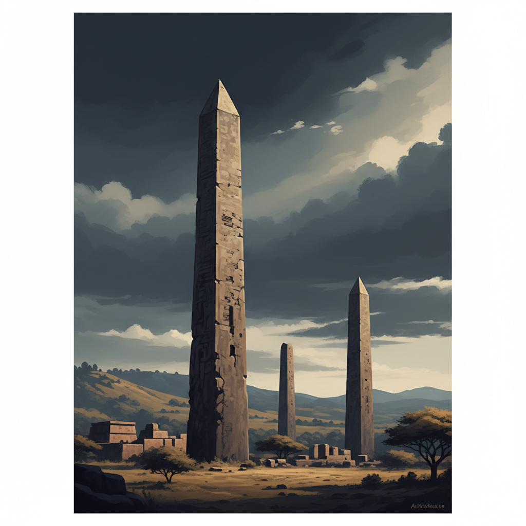 Aksum — illustrated travel poster