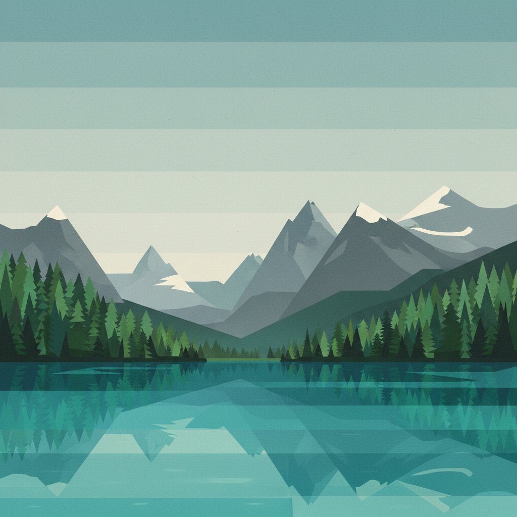 Canadian Rockies — illustrated travel poster