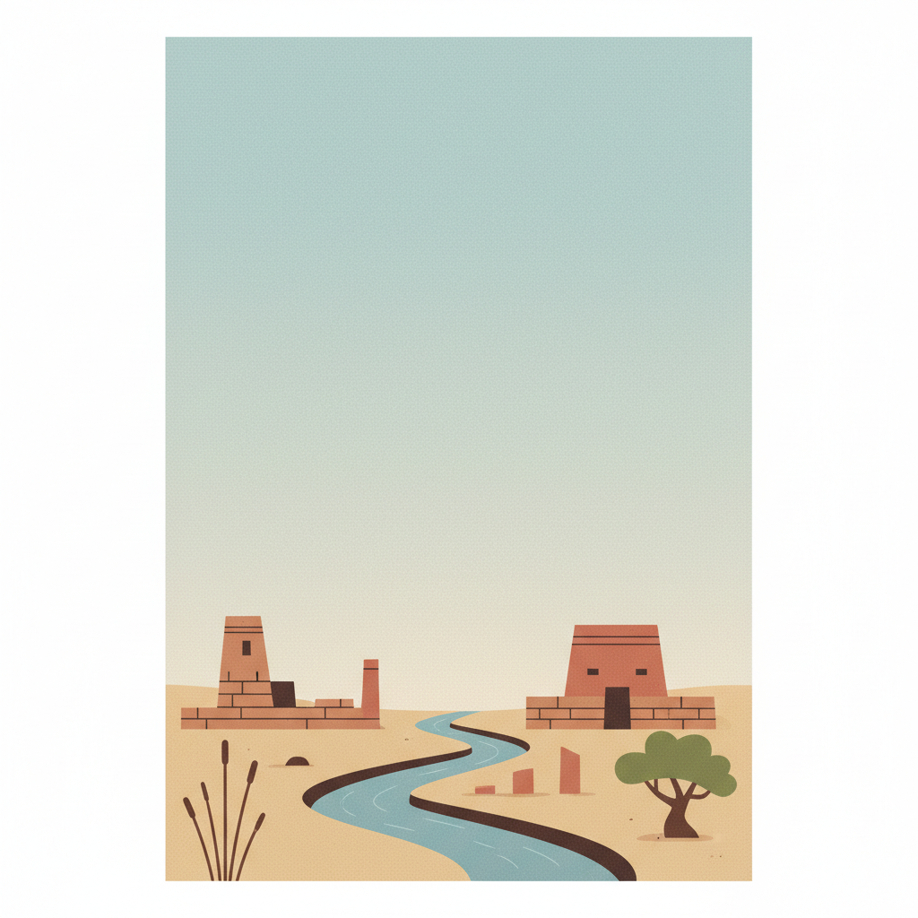 Baptism Site “Bethany Beyond the Jordan” (Al-Maghtas) — illustrated travel poster