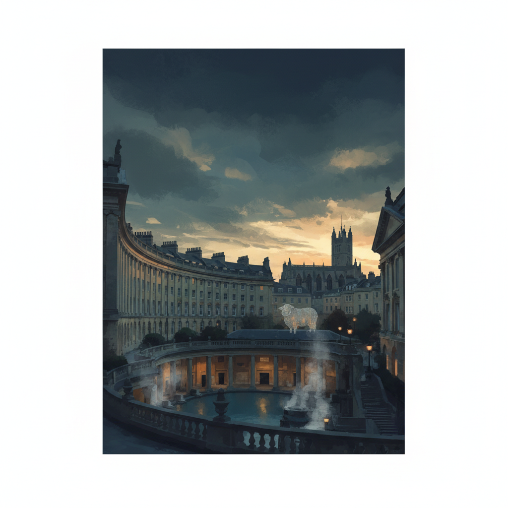 City of Bath — illustrated travel poster