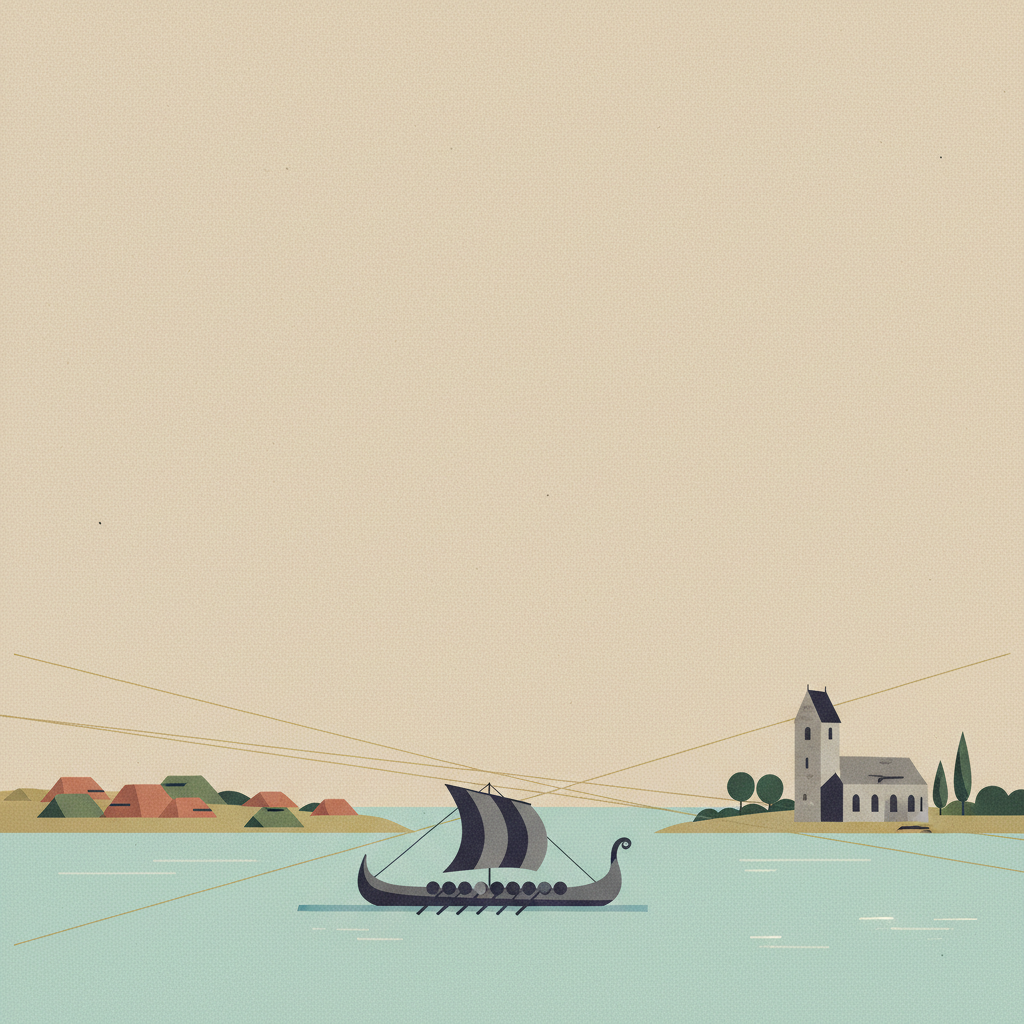 Birka and Hovgården — illustrated travel poster