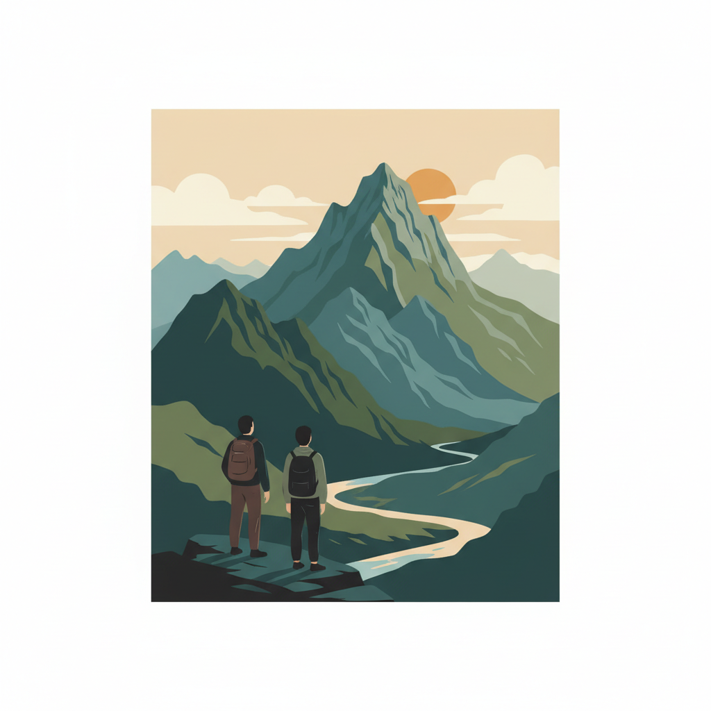 Blue and John Crow Mountains — illustrated travel poster