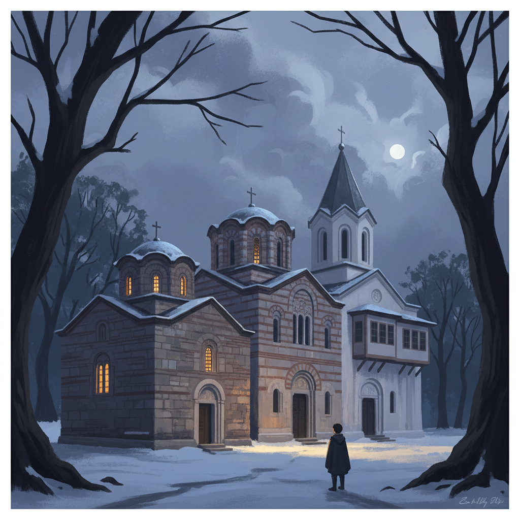 Boyana Church — illustrated travel poster