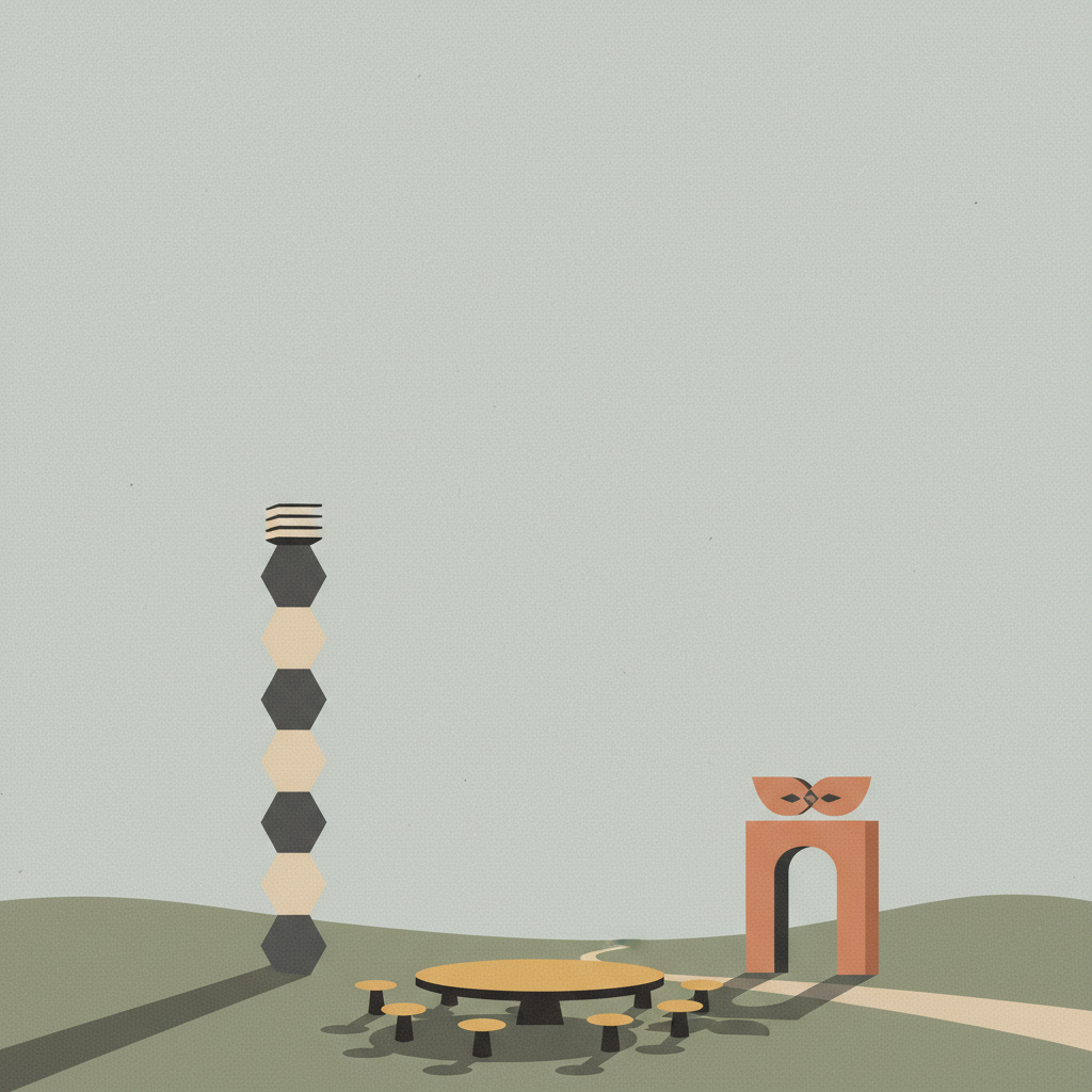 Brâncuși Monumental Ensemble of Târgu Jiu — illustrated travel poster