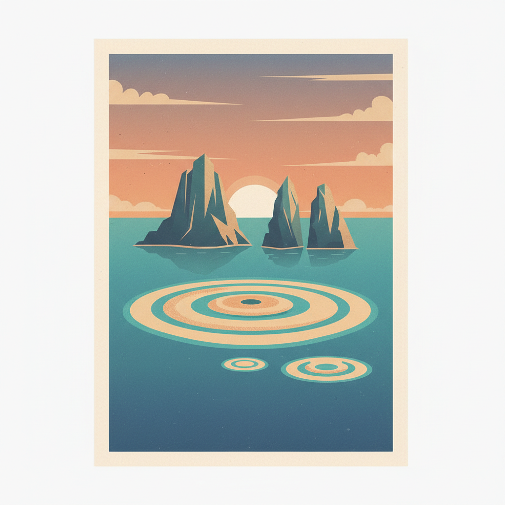 Brazilian Atlantic Islands: Fernando de Noronha and Atol das Rocas Reserves — illustrated travel poster