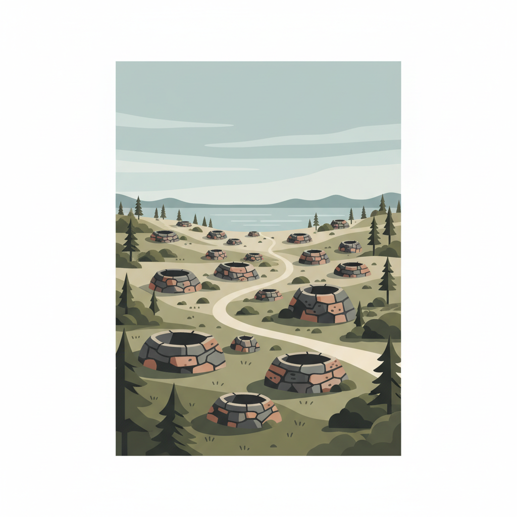 Bronze Age Burial Site of Sammallahdenmäki — illustrated travel poster