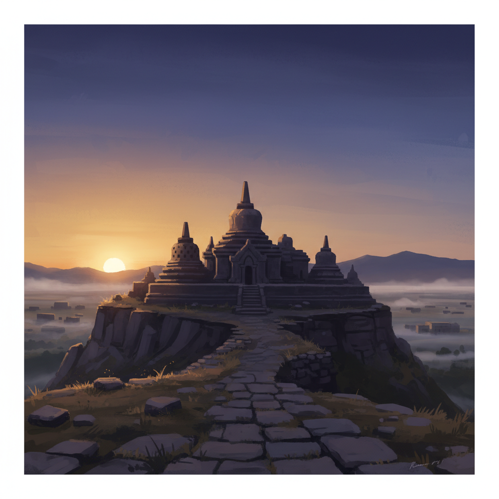 Buddhist Ruins of Takht-i-Bahi and Neighbouring City Remains at Sahr-i-Bahlol — illustrated travel poster