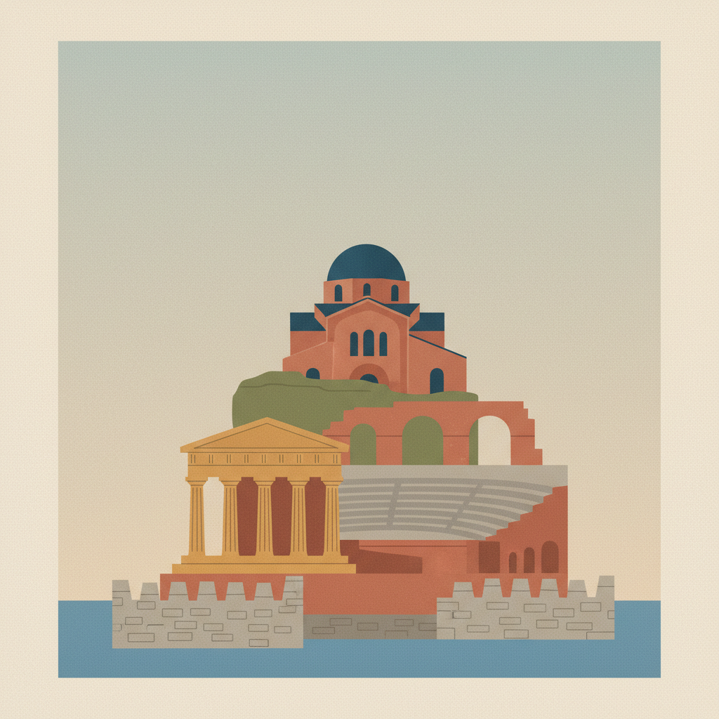 Butrint — illustrated travel poster