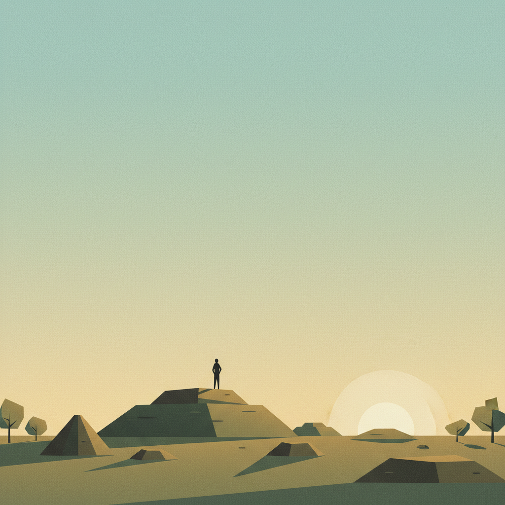 Cahokia Mounds State Historic Site — illustrated travel poster