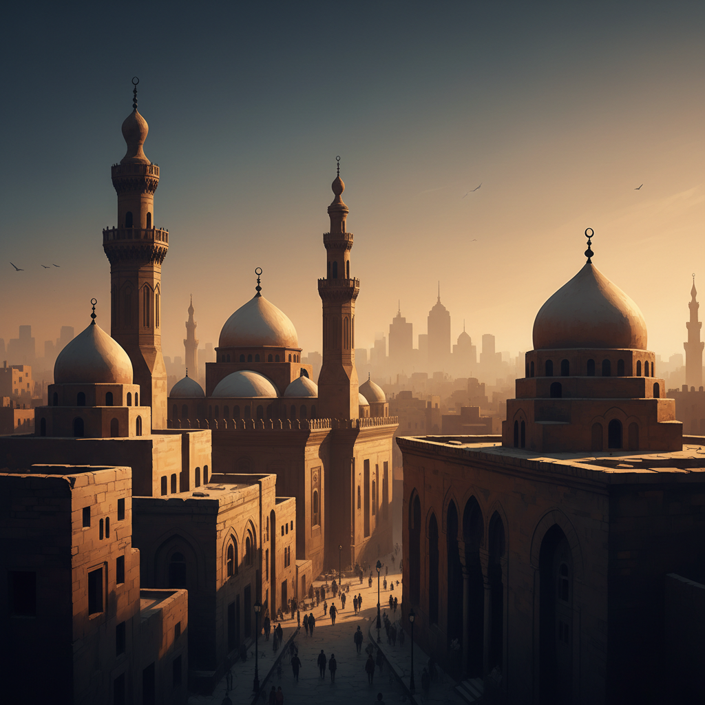 Historic Cairo — illustrated travel poster