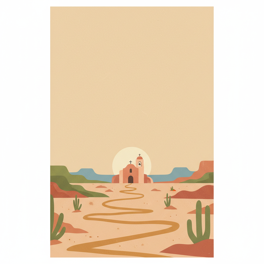 Camino Real de Tierra Adentro — illustrated travel poster