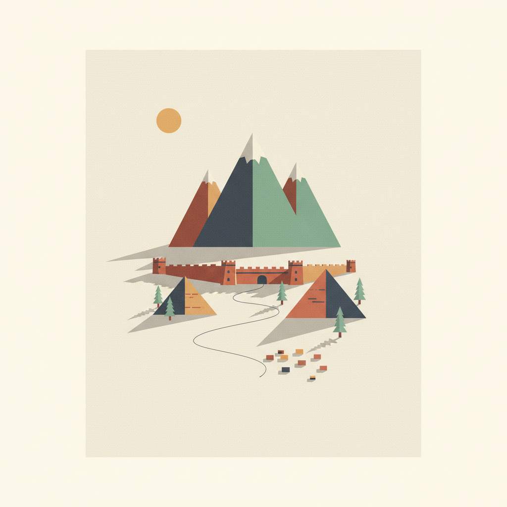 Capital Cities and Tombs of the Ancient Koguryo Kingdom — illustrated travel poster