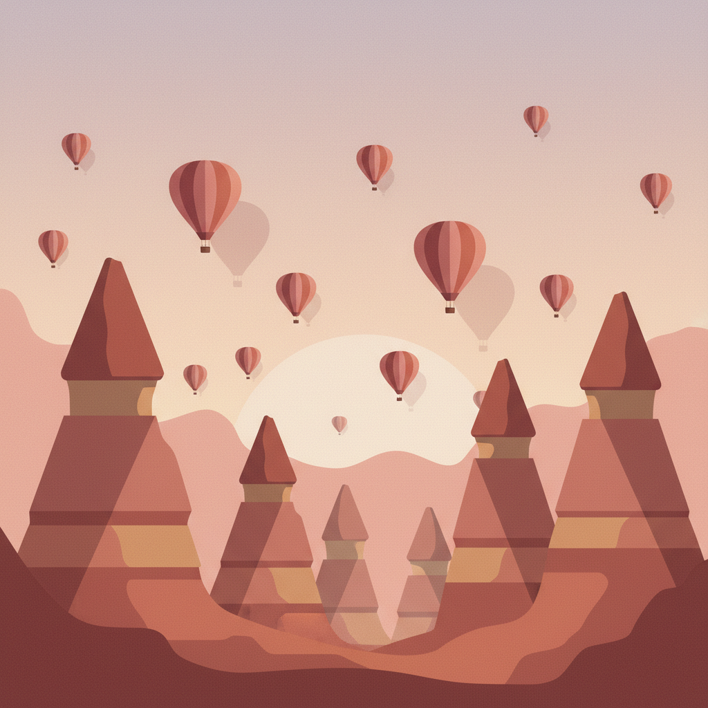 Göreme & Cappadocia — illustrated travel poster