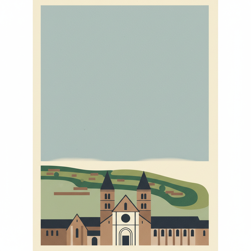 Carolingian Westwork and Civitas Corvey — illustrated travel poster