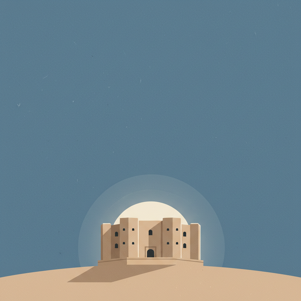 Castel del Monte — illustrated travel poster
