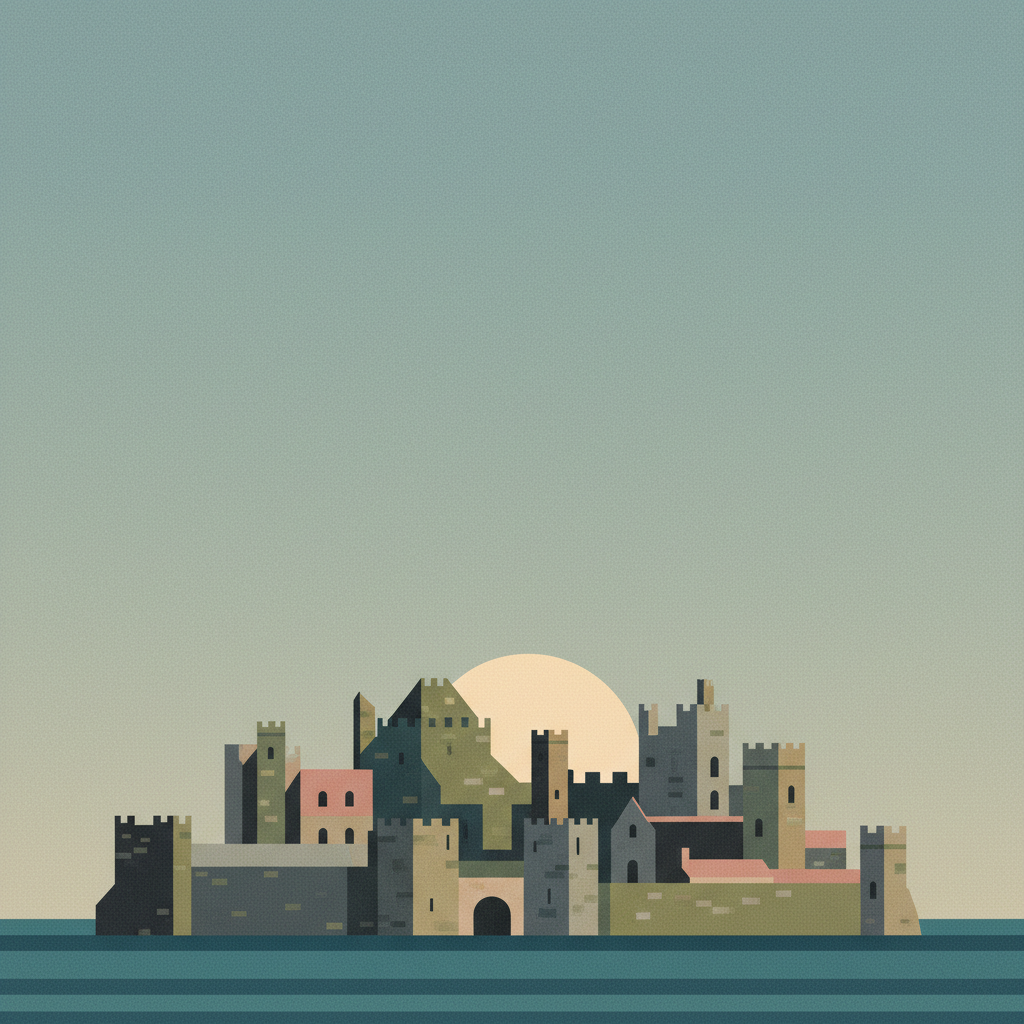 Castles and Town Walls of King Edward in Gwynedd — illustrated travel poster