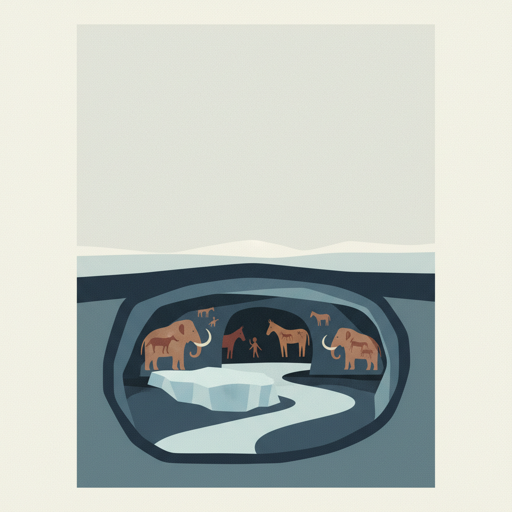 Caves and Ice Age Art in the Swabian Jura — illustrated travel poster