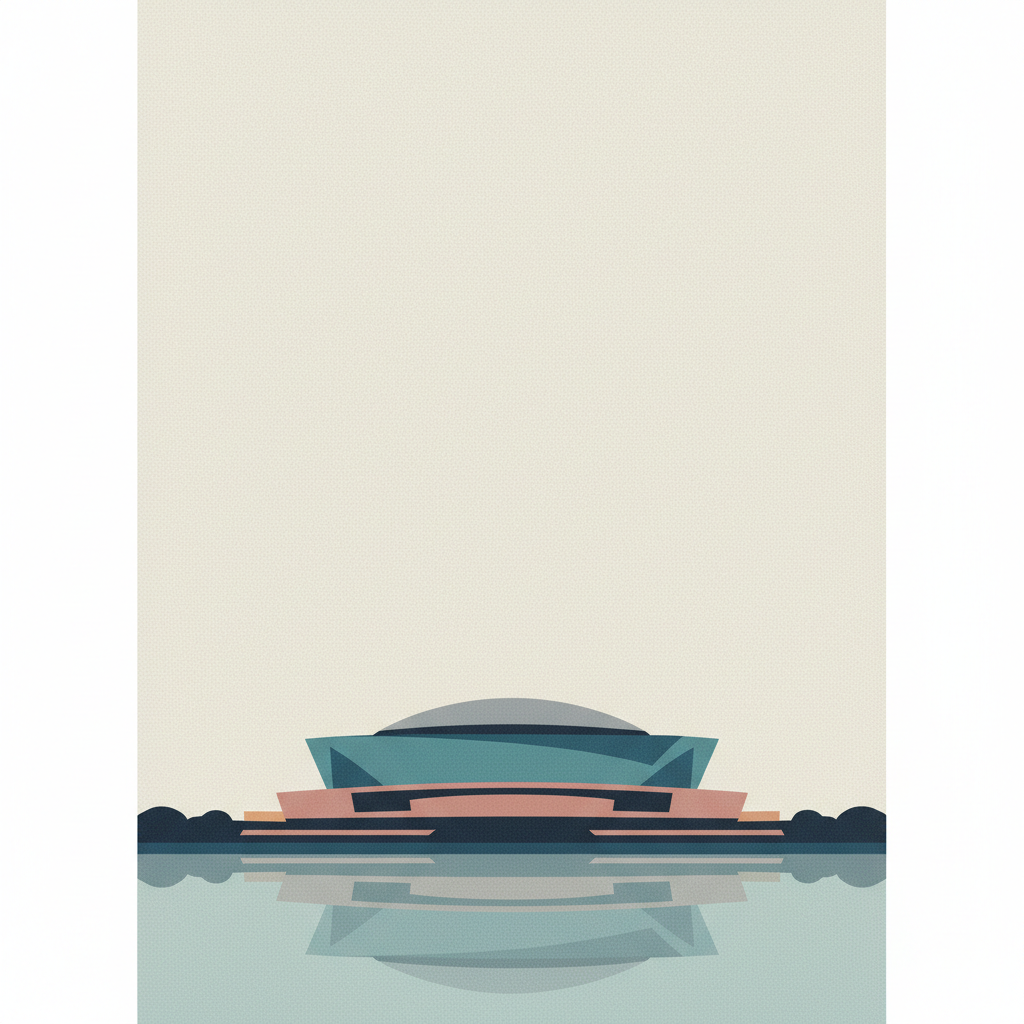 Centennial Hall in Wrocław — illustrated travel poster