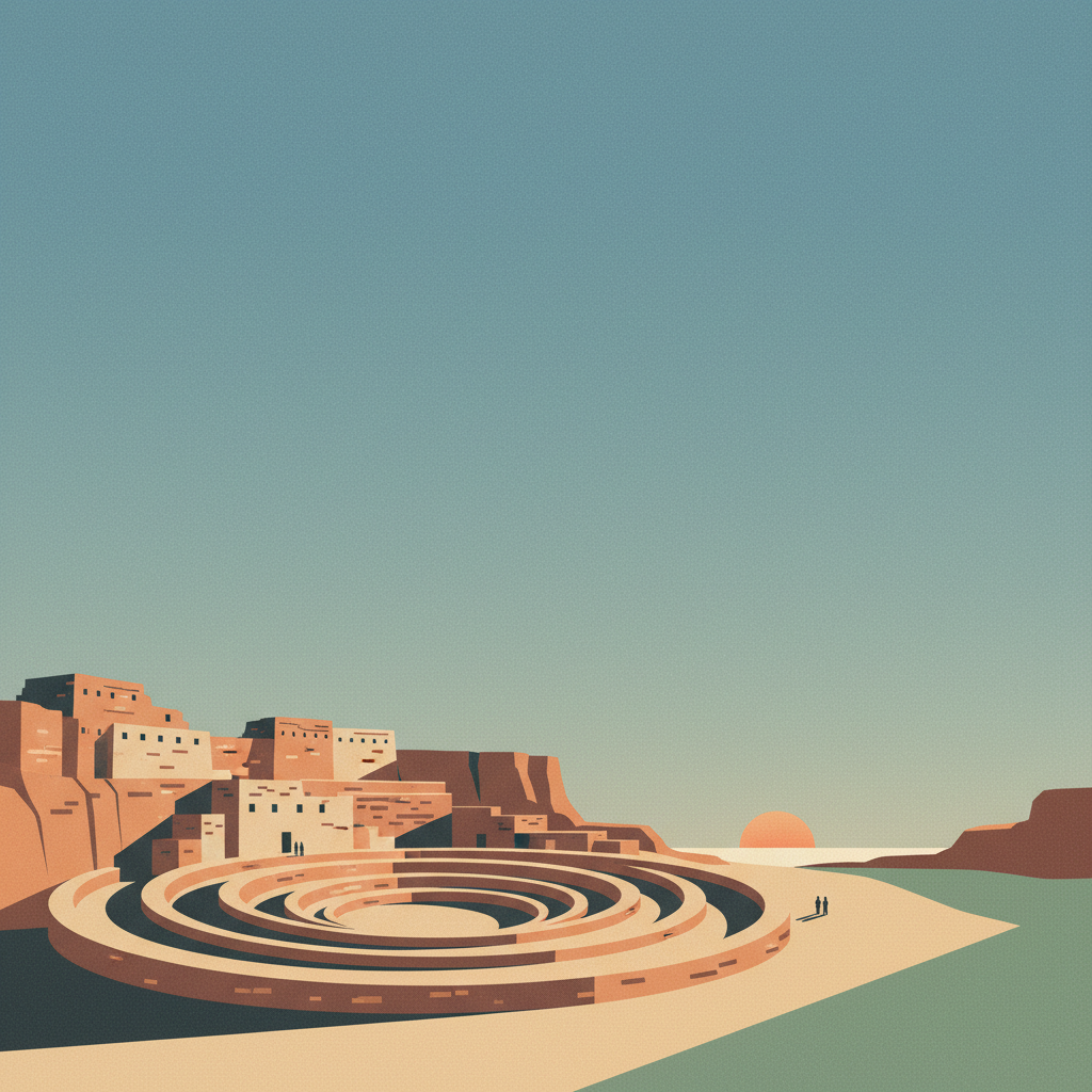 Chaco Culture — illustrated travel poster