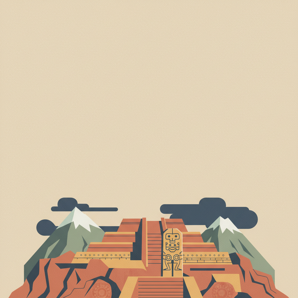 Chavin (Archaeological Site) — illustrated travel poster