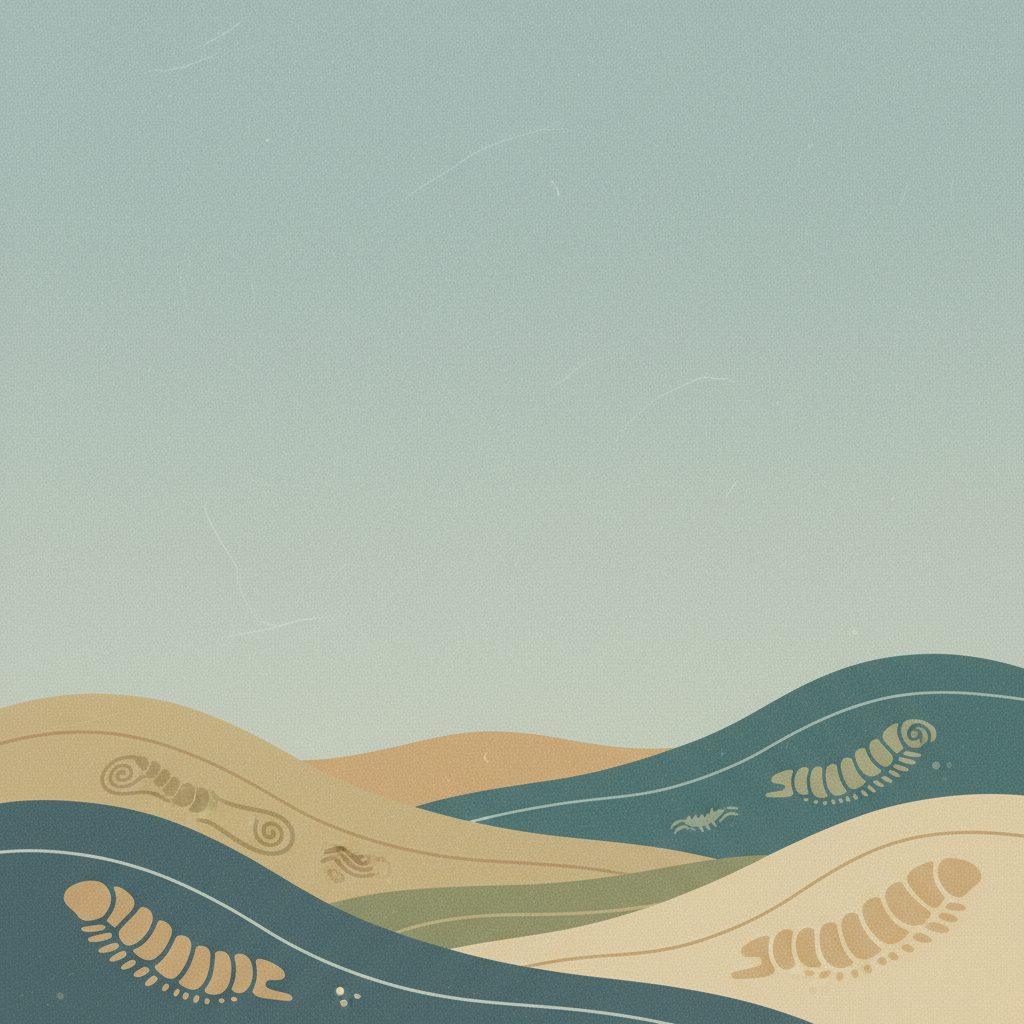 Chengjiang Fossil Site — illustrated travel poster