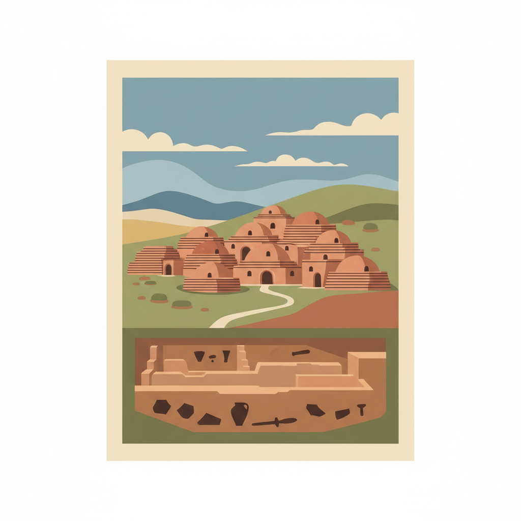 Choirokoitia — illustrated travel poster
