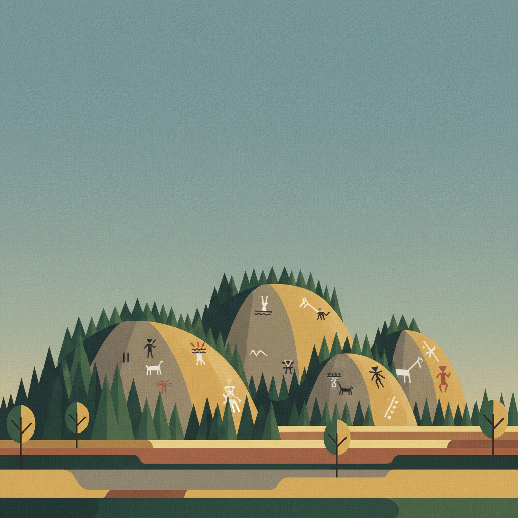 Chongoni Rock-Art Area — illustrated travel poster