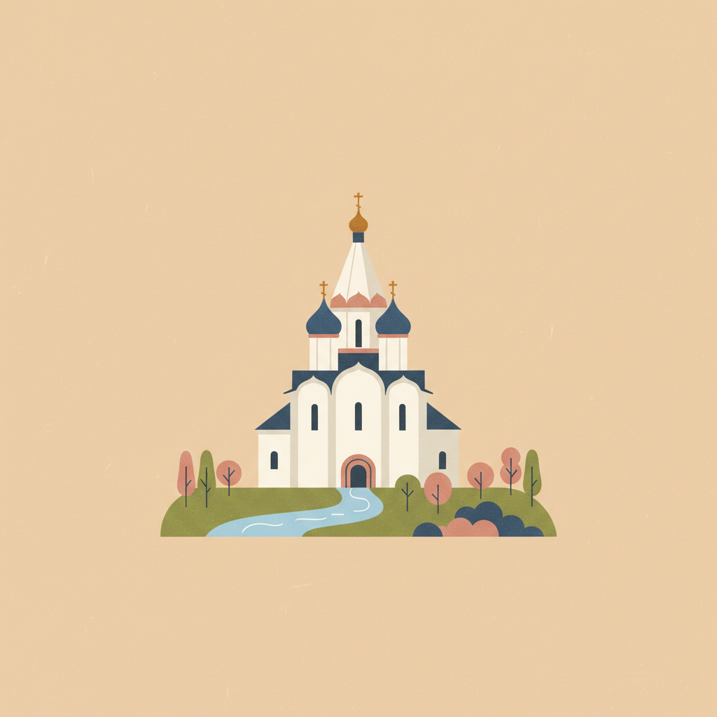 Church of the Ascension, Kolomenskoye — illustrated travel poster