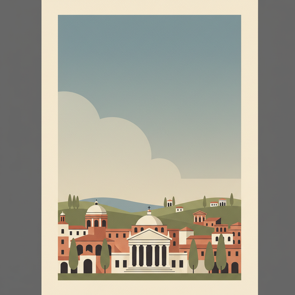 City of Vicenza and the Palladian Villas of the Veneto — illustrated travel poster