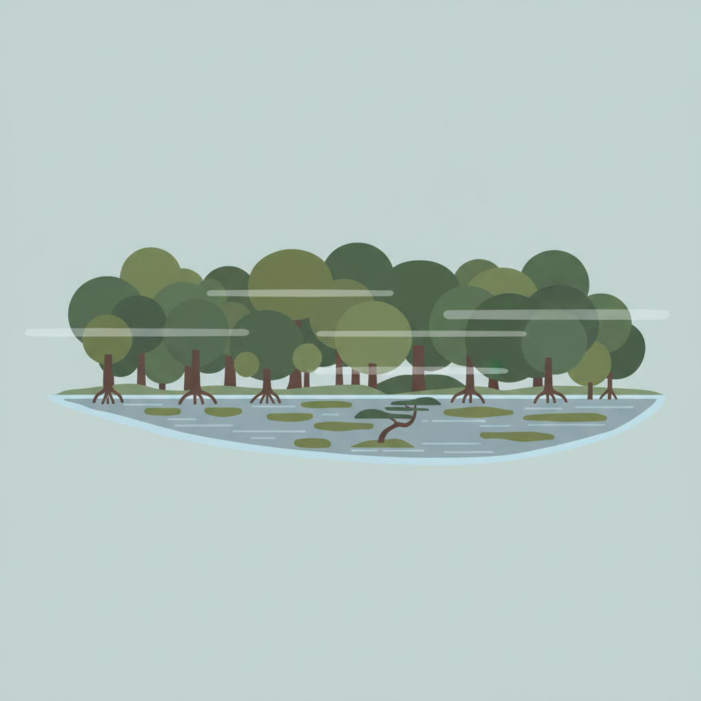 Colchic Rainforests and Wetlands — illustrated travel poster