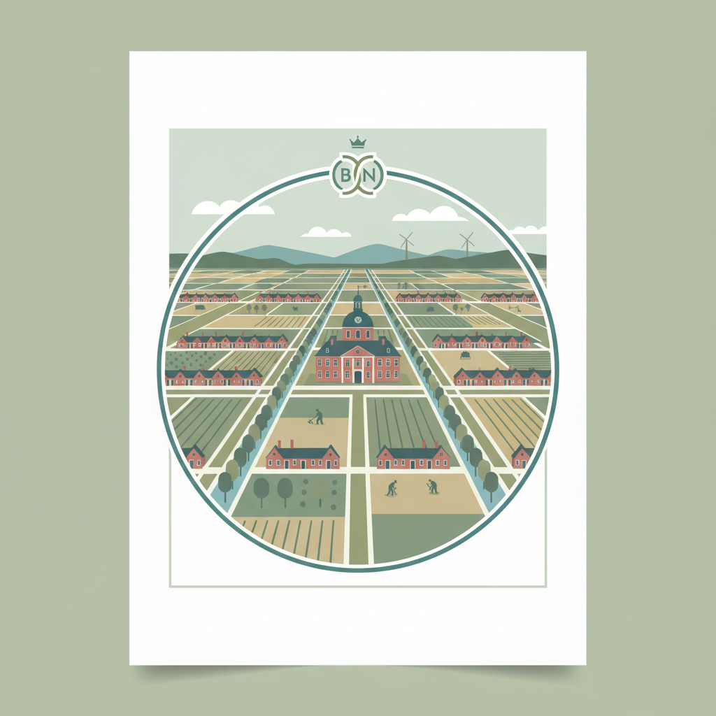 Colonies of Benevolence — illustrated travel poster