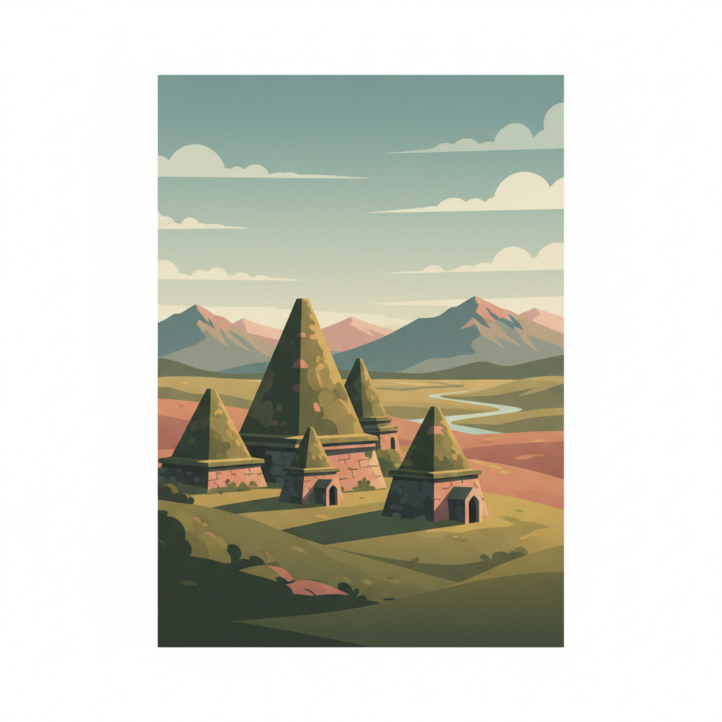 Complex of Koguryo Tombs — illustrated travel poster