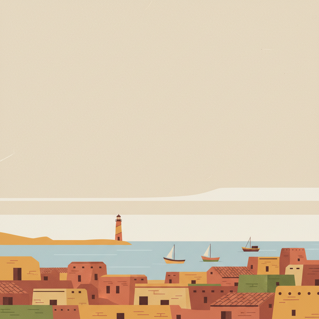 Coro and its Port — illustrated travel poster