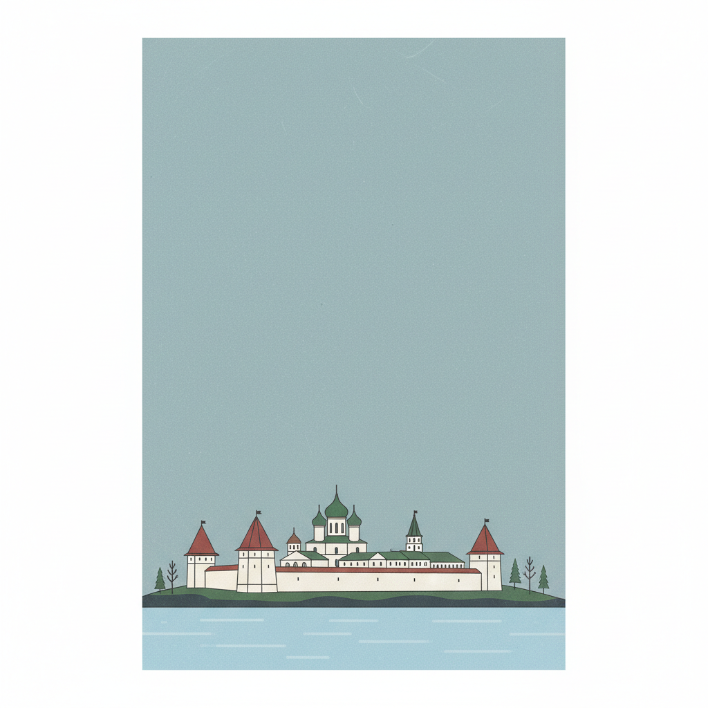 Cultural and Historic Ensemble of the Solovetsky Islands — illustrated travel poster
